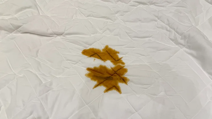 Simba Performance Mattress Protector - stain test 2