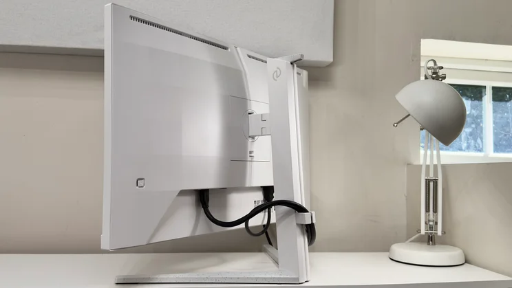 The Philips Evnia 27M2N3501PA pictured from the rear