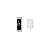 Ring Video Doorbell Pro + Plug-In Adaptor by Amazon | Video Doorbell camera with 1080p HD video, Two-Way Talk, Wifi, advanced motion detection | 30-day free trial of Ring Home | Works with Alexa