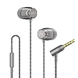Soundmagic E11 Wired Earbuds No Microphone HiFi Stereo Earphones Noise Isolating in Ear Headphones Powerful Bass Tangle Free Cord Gunmetal