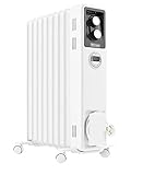 Dimplex ECR20Tie 2kW Portable Eco Radiator, Oil Free Column Heater, Freestanding Electric Heating Unit, Quiet Plug In Lightweight with Adjustable Thermostat & Timer &ndash; White, White/Light Grey