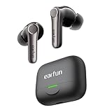 EarFun Air Pro 4+ Adaptive Noise Cancelling Earbuds, Bluetooth 6.0 Noise Cancelling Earbuds Dual Drivers, Qualcomm aptX Lossless Snapdragon Sound, 6 Mics AI CVC Calls, Hi-Res Sound, LDAC, 54H Playtime