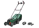 Bosch Cordless Lawnmower CityMower 18V-32 (18 Volt, 1x Battery 4 Ah, Brushless Motor, Cutting Width: 32 cm, Lawns up to 300 m&sup2;, in Carton Packaging)