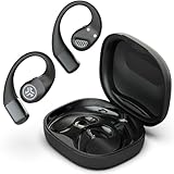 JLab Epic Open Sport Earbuds - Wireless Open Ear Headphones, Sports Earbuds with Earhooks, 30H Playtime Hook Over Ear Running Earphones, IP55 Sweat-Resistant Ear Buds, Bluetooth Multipoint, Black