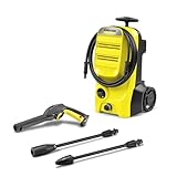 K&auml;rcher K 4 Classic Pressure Washer, Pressure: max. 130 bar, Flow Rate: 420 l/h, Area Coverage: 30 m&sup2;/h, Water Filter, Weight: 4.6 kg, high-Pressure Hose and Gun, Dirt Blaster, Spray Lance