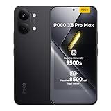POCO X8 Pro Max, Smartphone 12+256 GB, Flagship Dimensity 9500s, 8500mAh (typ) battery, ultra-bright AMOLED display, 50MP Light Fusion 600 with OIS, Black, 1 year extra warranty, Charger Not Included