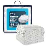Silentnight Airmax Mattress Topper - Deep Thick Best Mattress Toppers Pad Breathable Cooling Soft Comfy Plump for Home Sofa Bed Caravan - Machine Washable Hypoallergenic Bed Toppers