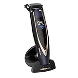 BaByliss Super Stubble XTP Beard Trimmer - Cordless & Waterproof Stubble/Beard Trimmer, 24 Length Settings (0.4-5mm), Gifts for Men, Blue & Rose Gold, 7898DU