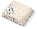 Beurer 1 x Komfort Fitted Double Dual Control Heated Mattress Cover, Fleece