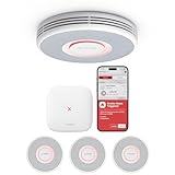 X-Sense Smart Smoke Alarm for Home with English Voice Alerts and 17 Locations, Wi-Fi Smoke Alarm with SBS50 Base Station, Wireless Interlinked Fire Alarm, XS0B-MR31