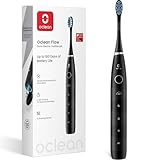 Oclean Flow Sonic Electric Toothbrush, 180 Days Battery Life, 76000 VPM Motor, 5 Modes, IPX7 Waterproof, 2 Min Timer & 30s Reminder, USB C Rechargeable, Black