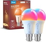 Govee Smart Bulb RGBWW, 1000lm Wi-Fi LED Bulbs B22, Smart Light Dimmable, DIY 16 Million Colors, 64 Dynamic Scenes, Compatible with Alexa, Google Assistant, Matter, 2 Packs