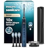 Philips Sonicare DiamondClean 9000 Electric Toothbrush, Special Edition, Sonic Toothbrush with App, Pressure Sensor, 4 Brushing Modes, 3 Intensity Levels, Charging Stand, Aquamarine, Model HX9911/89