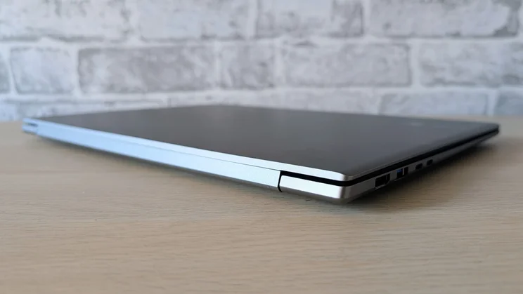 The Acer Swift 16 AI closed, angled view