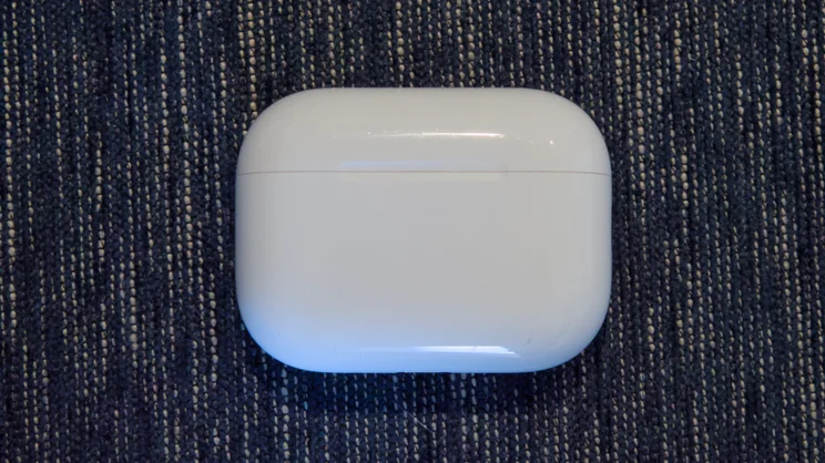 The front of the Apple AirPods Pro 3's charging case