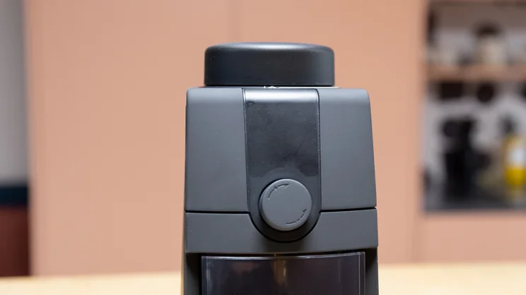 The front of the Baratza Encore ESP Pro coffee grinder, with the display off