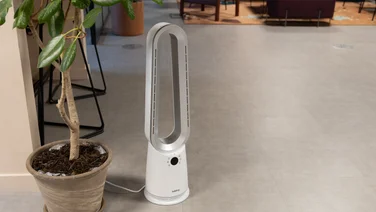 The Beldray 2-in-1 Bladeless Fan on the floor of an office