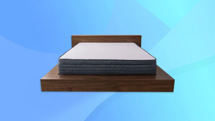 Origin Hybrid mattress on a blue background