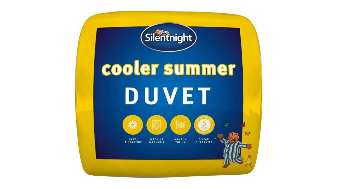 Silentnight cooler summer duvet in its packaging on a white background