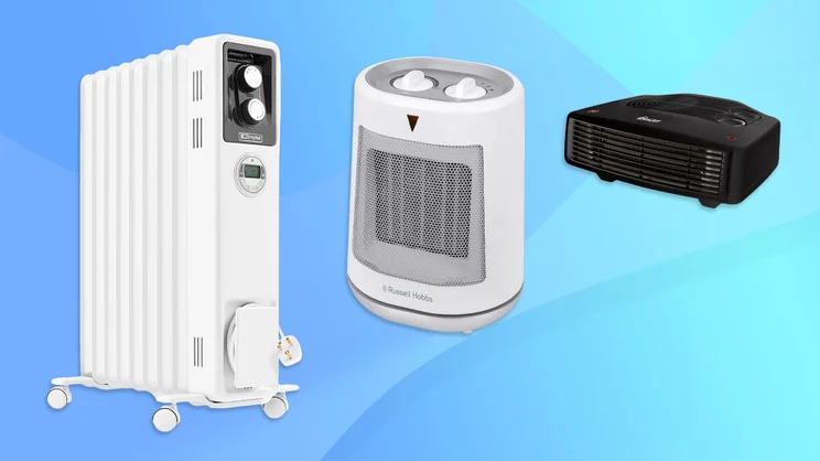 Three electric heaters