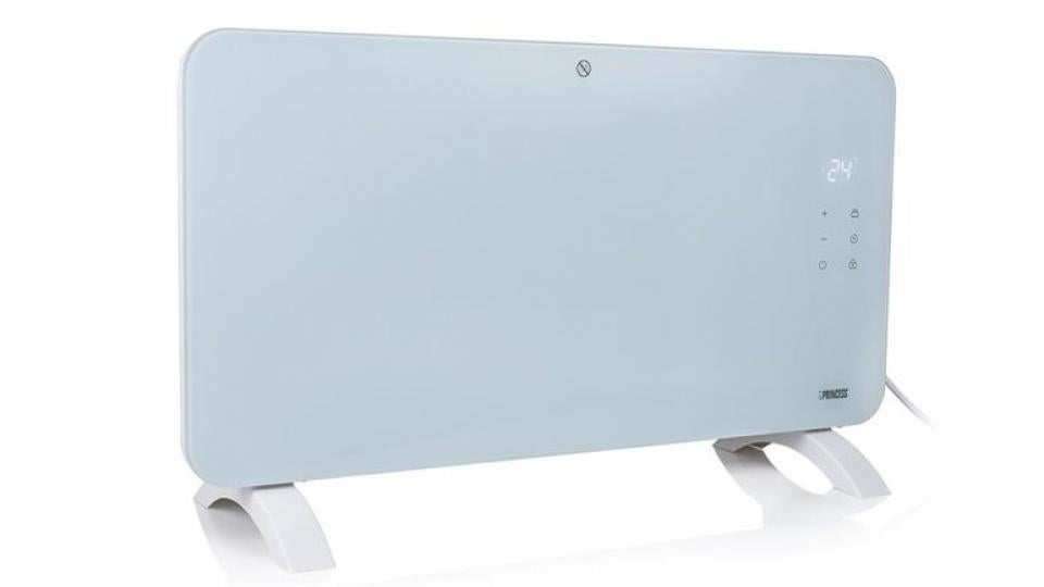 Princess Glass Smart Panel Heater 1.5kW on a white background