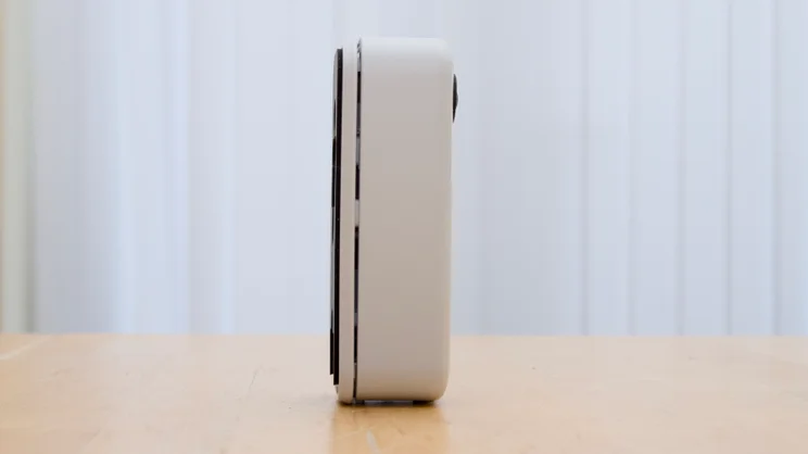 The Blink Video Doorbell 2nd generation pictured from the side