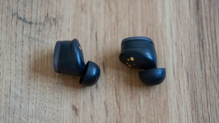 Image of the Image of the Bowers & Wilkins Pi8 true wireless earbuds side by side