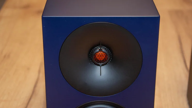 The hard-dome tweeter on one of the Cambridge Audio L/R S active speakers