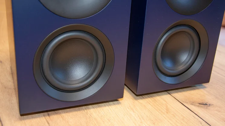 The mid-bass drivers on the Cambridge Audio L/R S active speakers