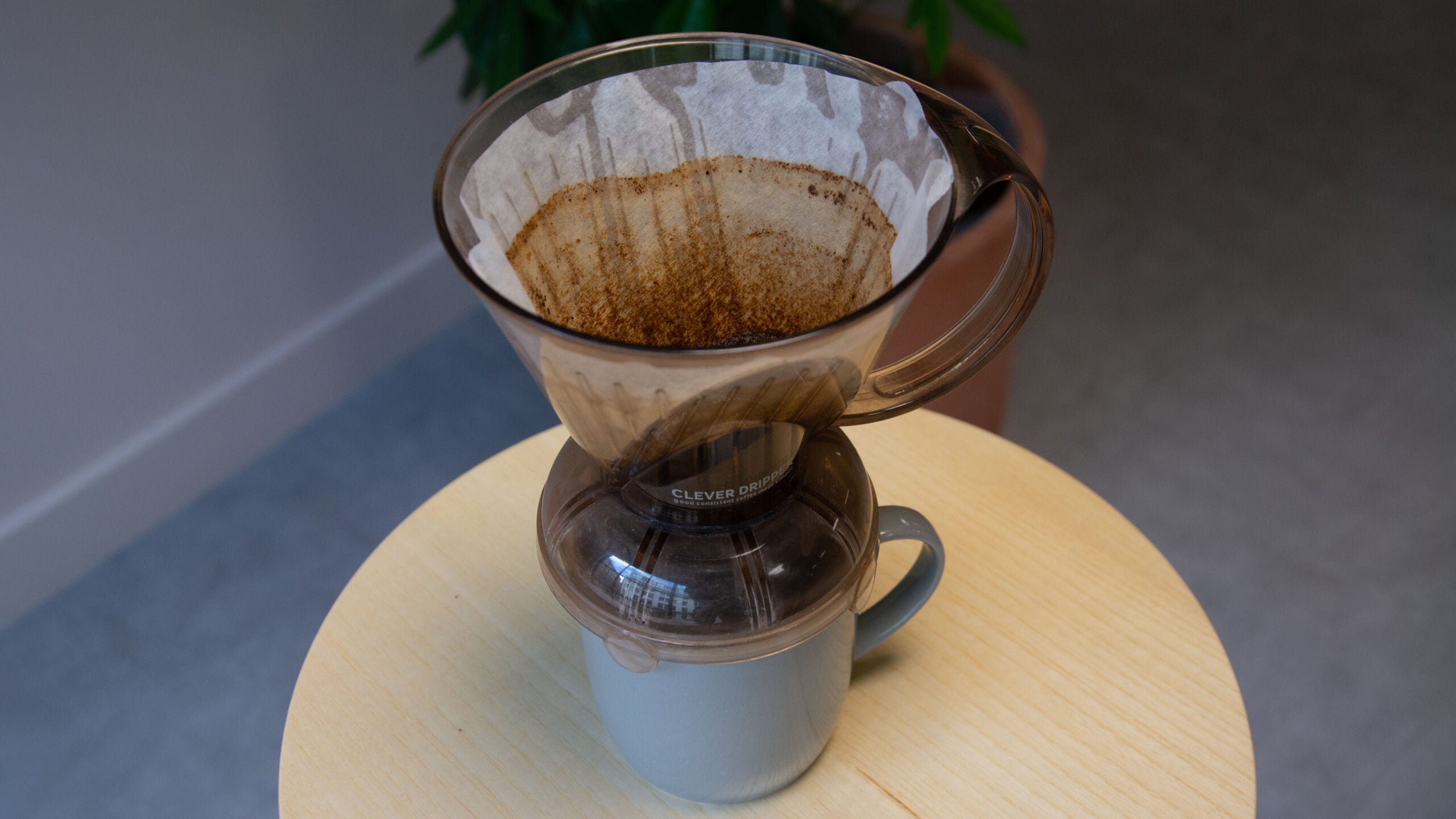 The Clever Dripper coffee maker on top of a mug