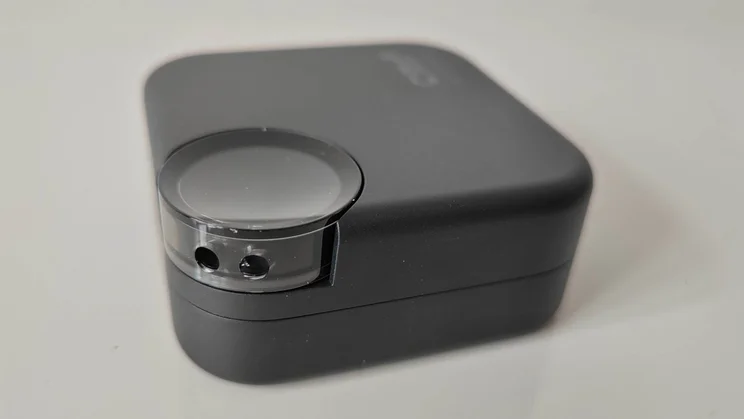 The charging case of the CMF Buds 2 wireless earbuds with the lid closed