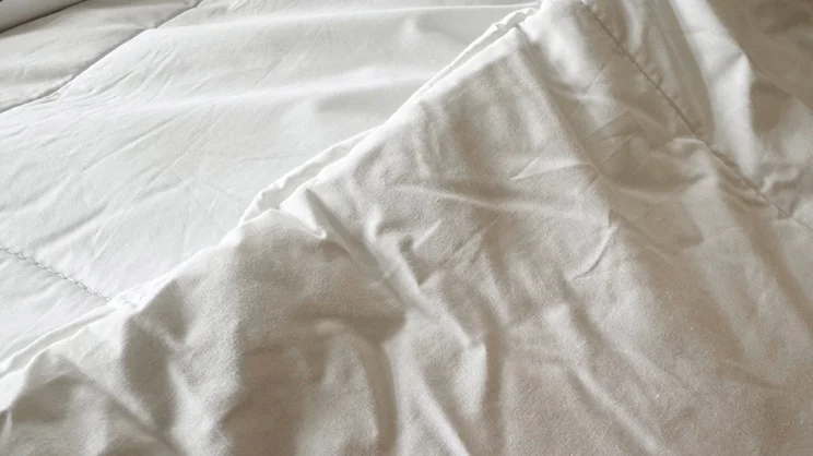 A closeup of the Dreamland Love Mornings Heated Duvet's surface