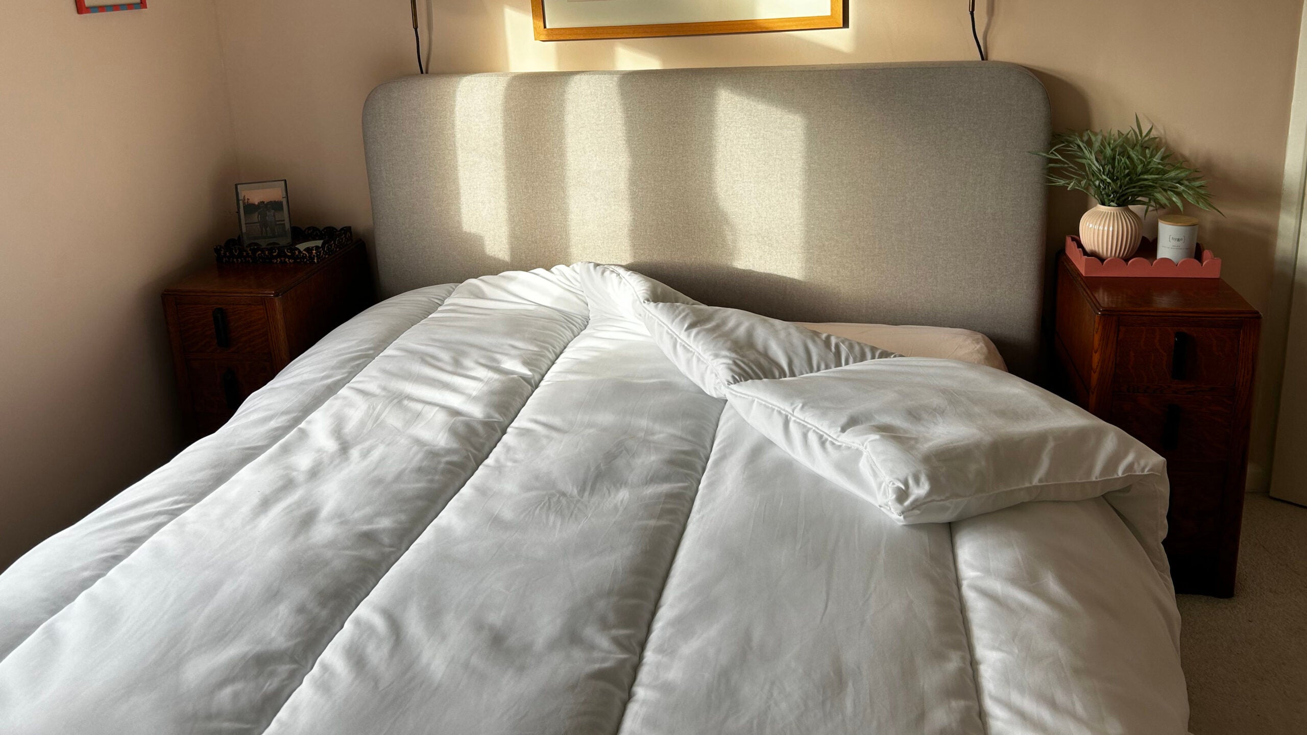 Dunelm Fogarty Extra Warm 13.5 Tog Duvet in a warmly lit room