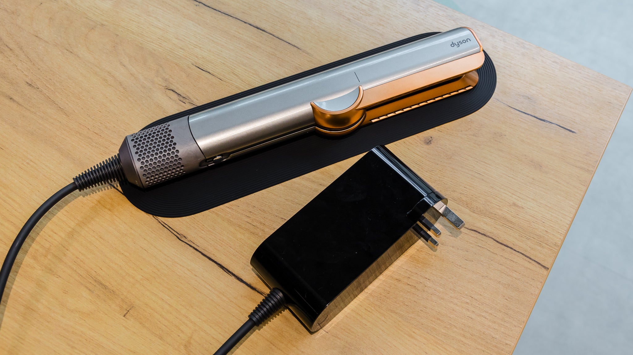Dyson Airstrait review: hair straightener and plug