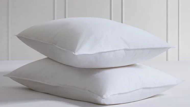 Feels Like Down Pillows 2 white pillows piled on top of each other