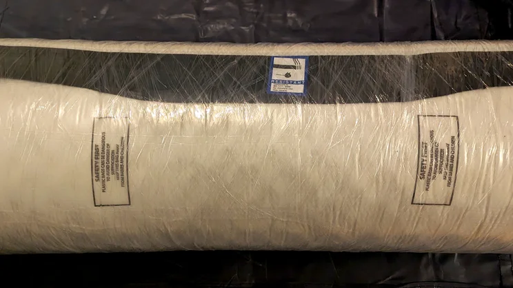 New HiGrid Premium Hybrid mattress in packaging