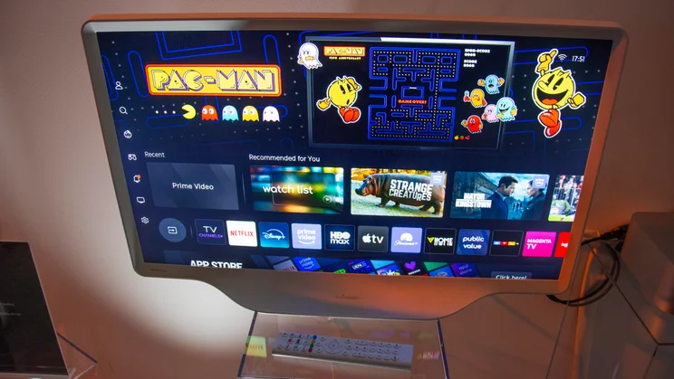 The Hisense Deco TV displaying its smart platform home screen