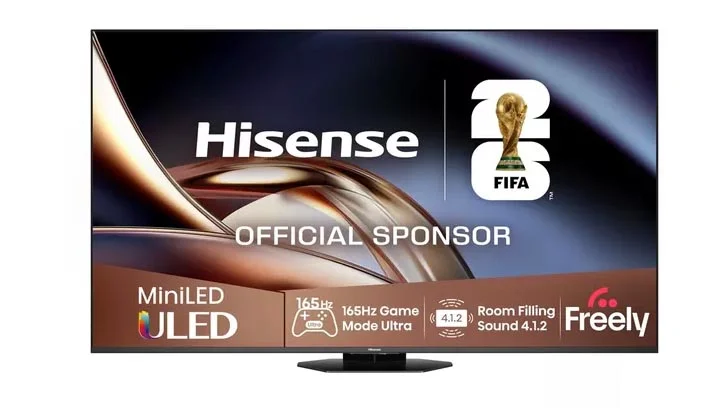 Stock image of the Hisense U8Q Mini LED TV