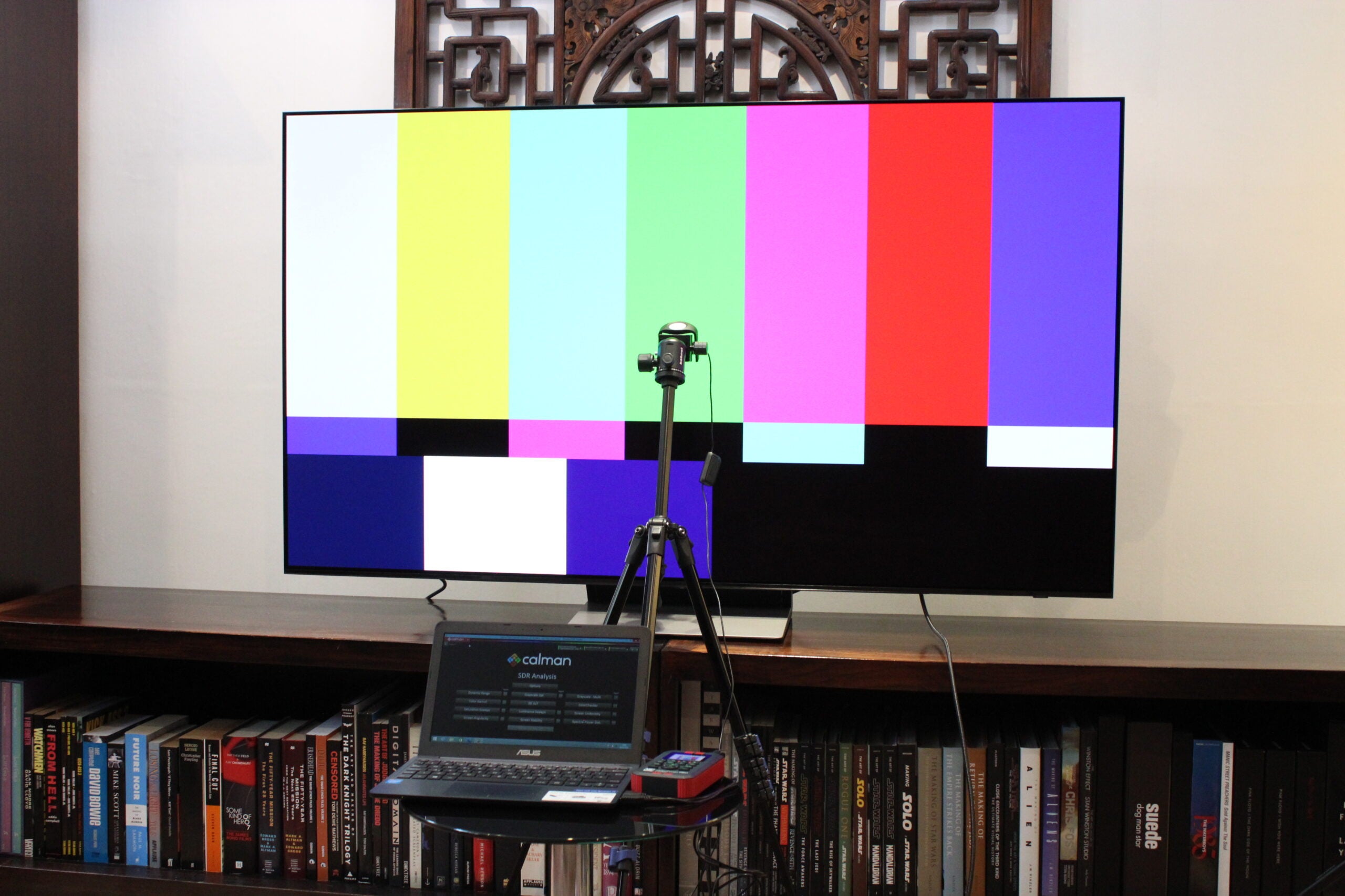 Testing a TV with Calman calibration software