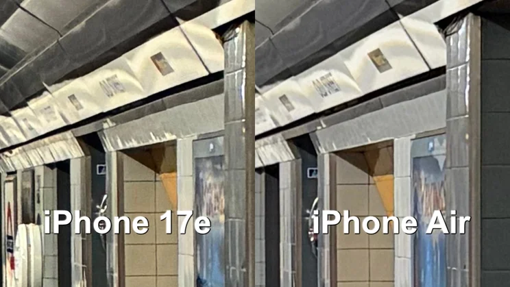 iPhone 17e vs iPhone Air low light camera sample comparison