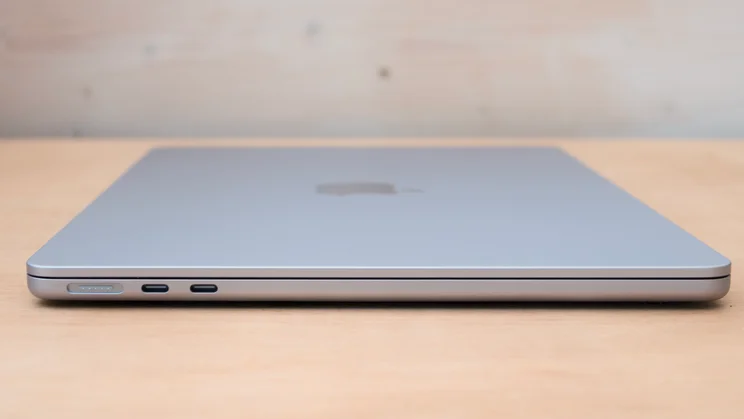 M4 MacBook Air, closed, pictured from the left edge