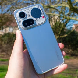 Nothing Phone (4a) Pro in hand, rear view