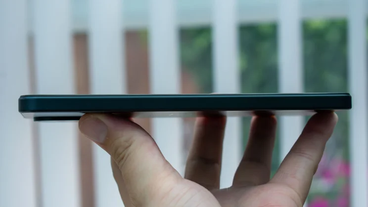 OnePlus Nord CE 5 in hand, side view