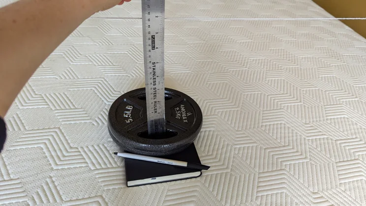 Testing weights on the Panda Hybrid Bamboo mattress