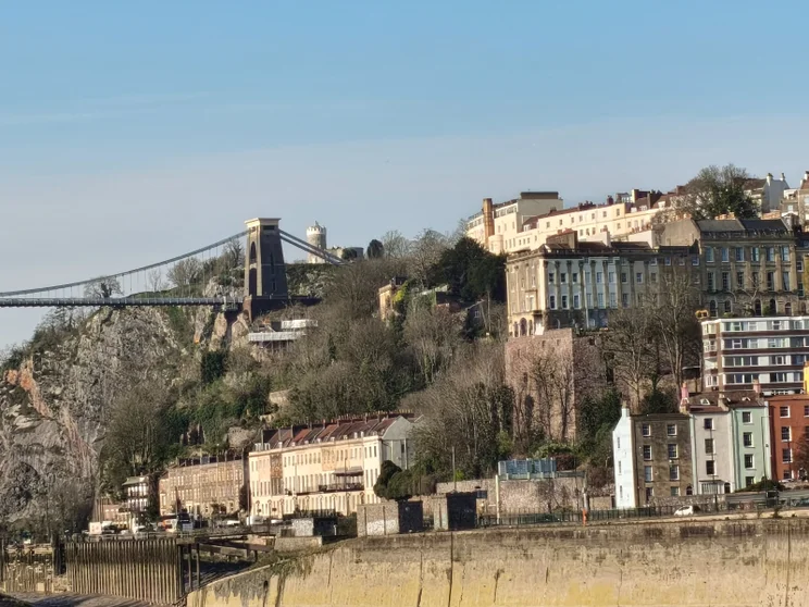 5x zoom shot of a bridge in the hills