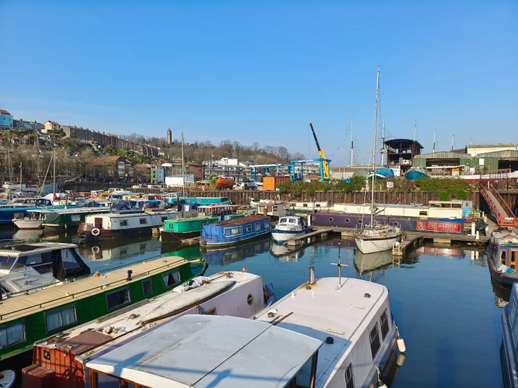 Boats in a marina on a sunny day