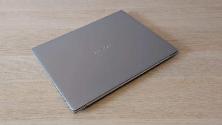 The Honor MagicBook Pro 14 pictured closed from above