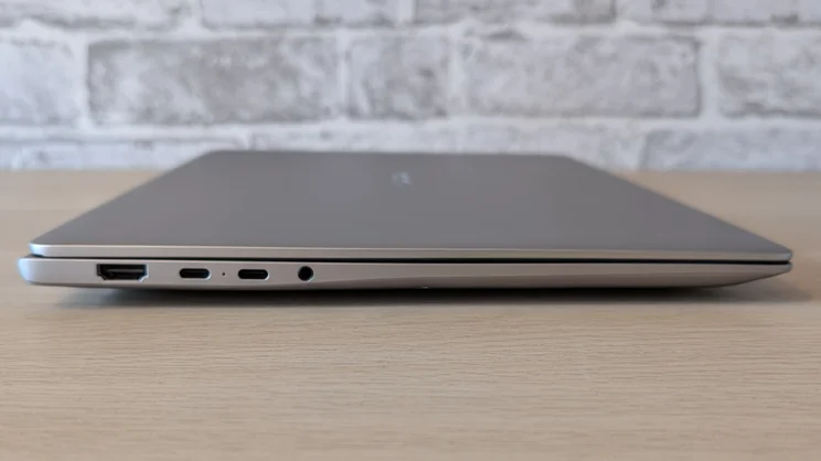 The Honor MagicBook Pro 14, closed pictured from the left