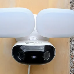 Reolink Elite Floodlight WiFi with its lights facing full forwards