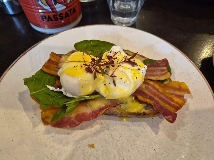 Eggs Benedict on a plate